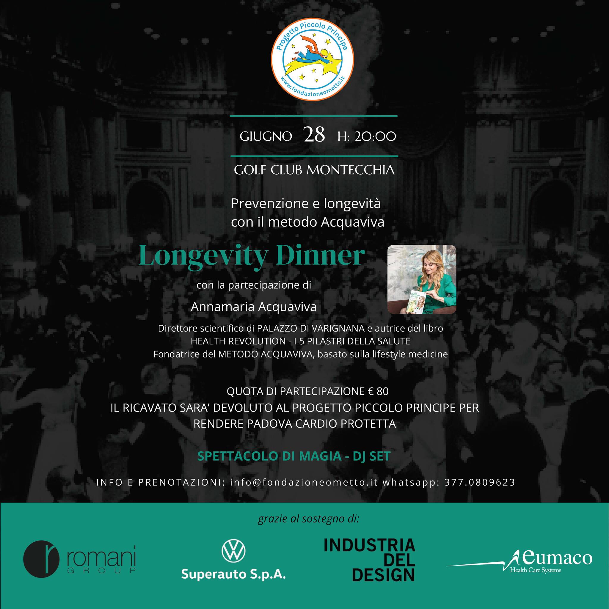 LONGEVITY DINNER Venerdì 28 giugno